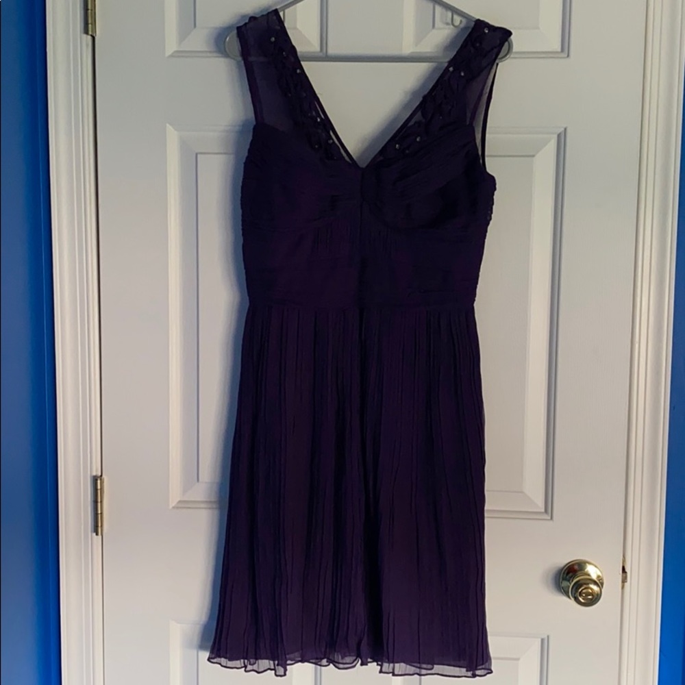 Taylor Purple Midi Dress Size 8